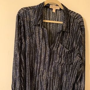 Michael Kors Navy and white stripe Tunic, XL